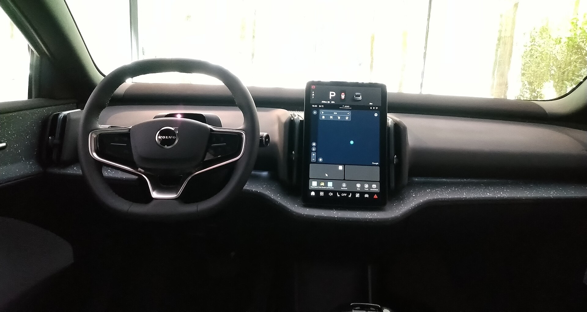 Volvo EX30 interior with the central touchscreen