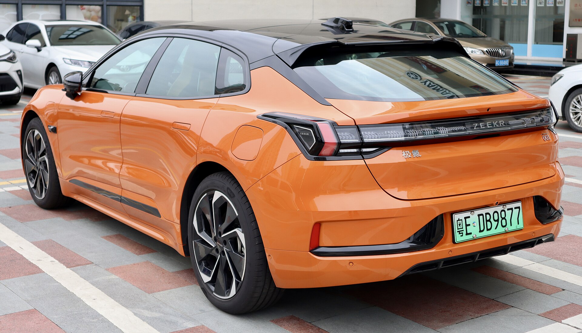 Zeekr 001, rear three-quarter view