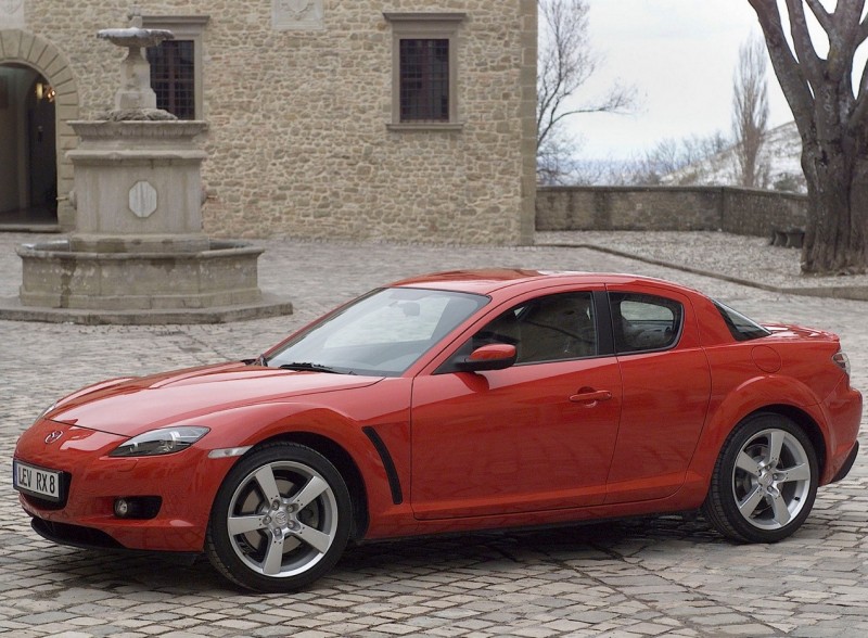 Side view of the Mazda RX-8